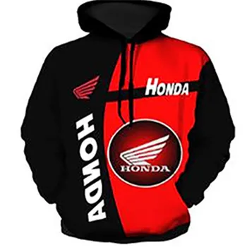 Męskie wiosna i jesień nowy motocykl logo Honda Digital Print Kapturem Top moda casual Harajuku wysokiej jakości męska bluza z kapturem