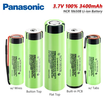 Panasonic High Drain 20A NCR 18650B Battery 3400mAh akumulatory z kartami/linie button top/flat power bank latarka